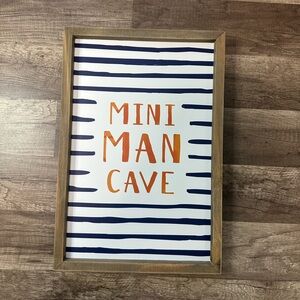 Mini Man Cave Wall Art with Wooden Frame
